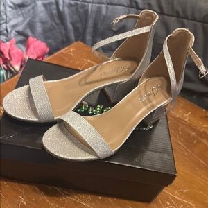Forever Young Silver Strappy Heels